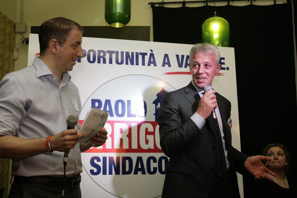 Luigi Costa con il candidato sindaco Paolo Orrigoni